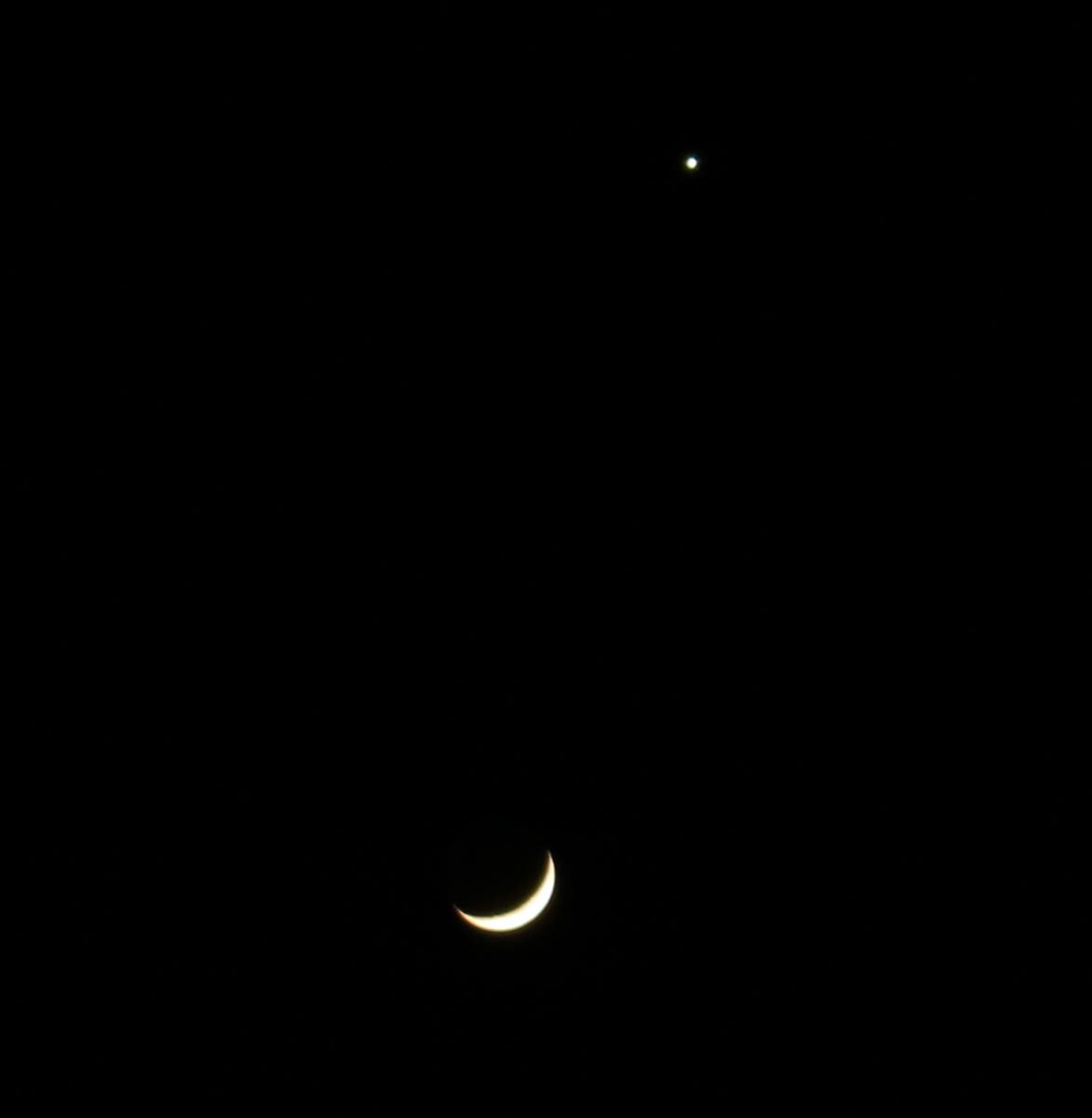 Mond und Venus