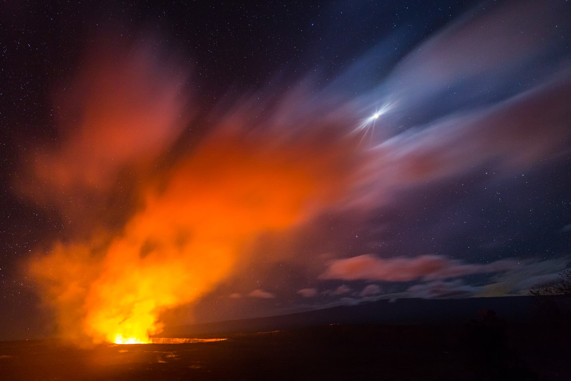 Mondfinsternis am Kilauea