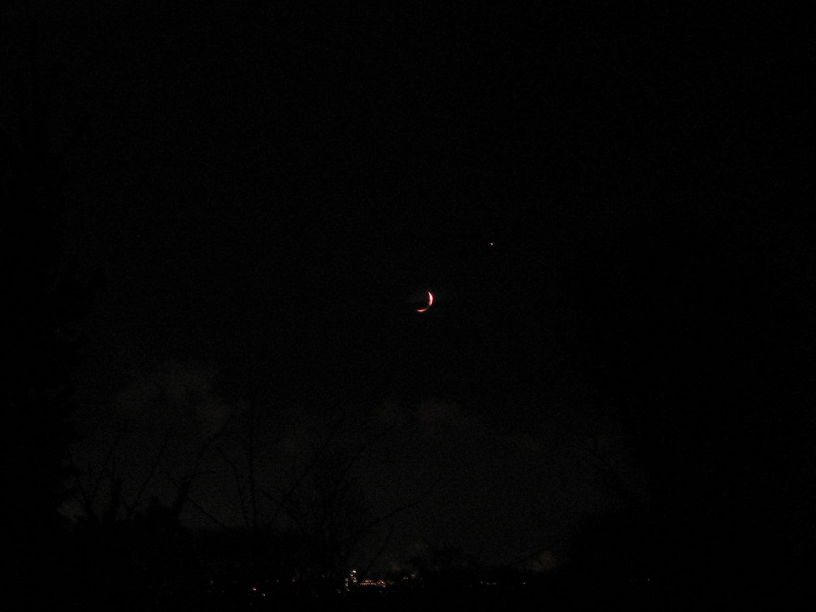 Mondsichel und Jupiter 1.12.2008