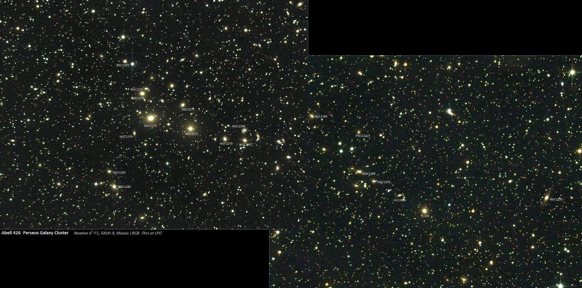 Abell 426 - Perseus-Galaxienhaufen (zentraler Teil)