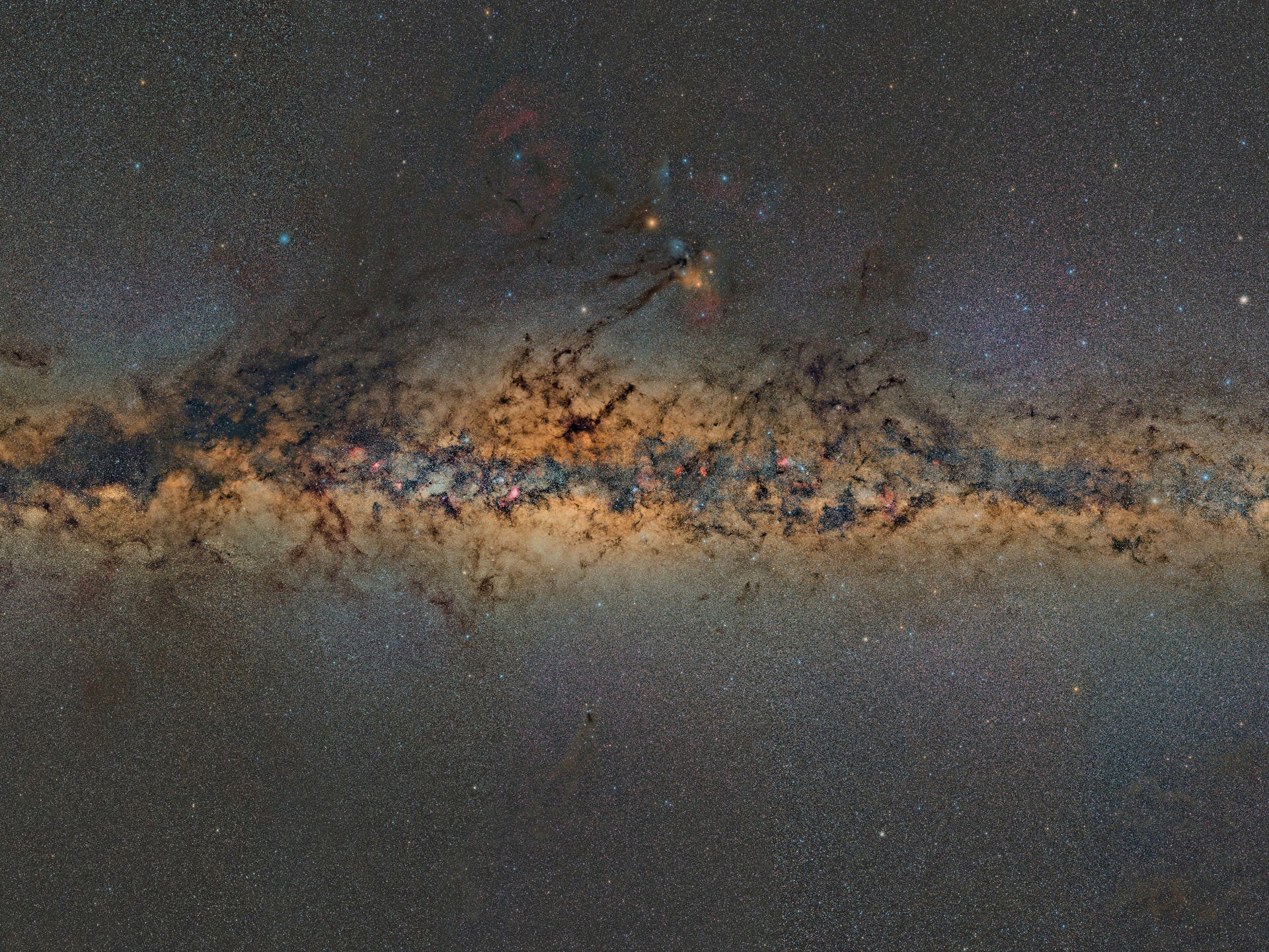 Mosaik des zentralen Teils der Milchstraße