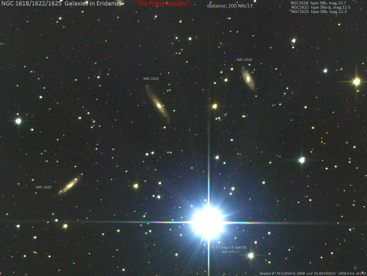 NGC1618/1622/1625: Die "Fliegenden Untertassen um Ny Eridani"
