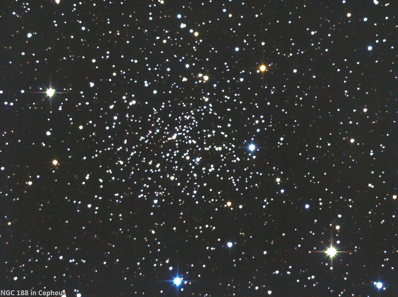 NGC188 im Kepheus, der älteste offene Sternhaufen!