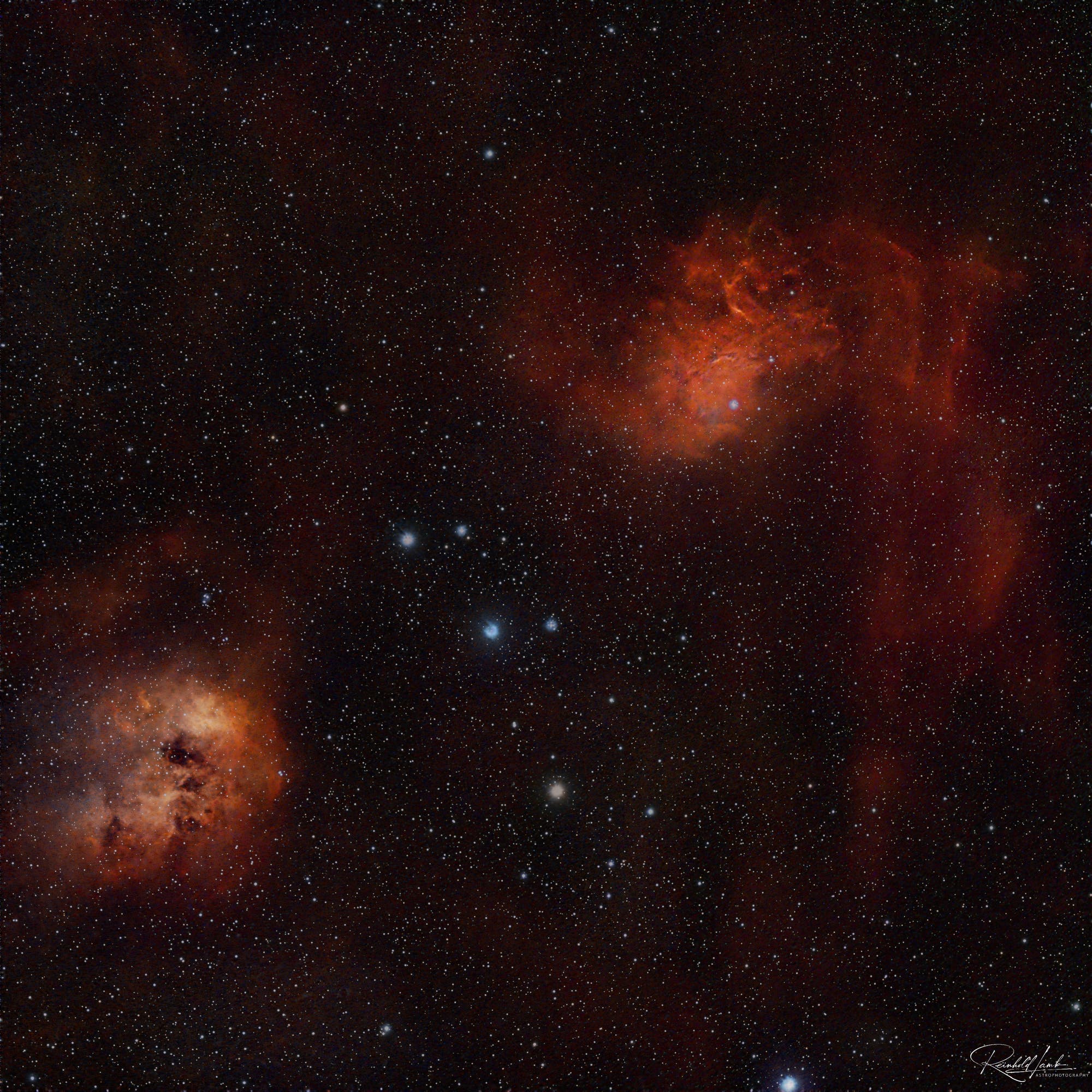 IC 405 Flammensternnebel / IC410 Kaulquappennebel