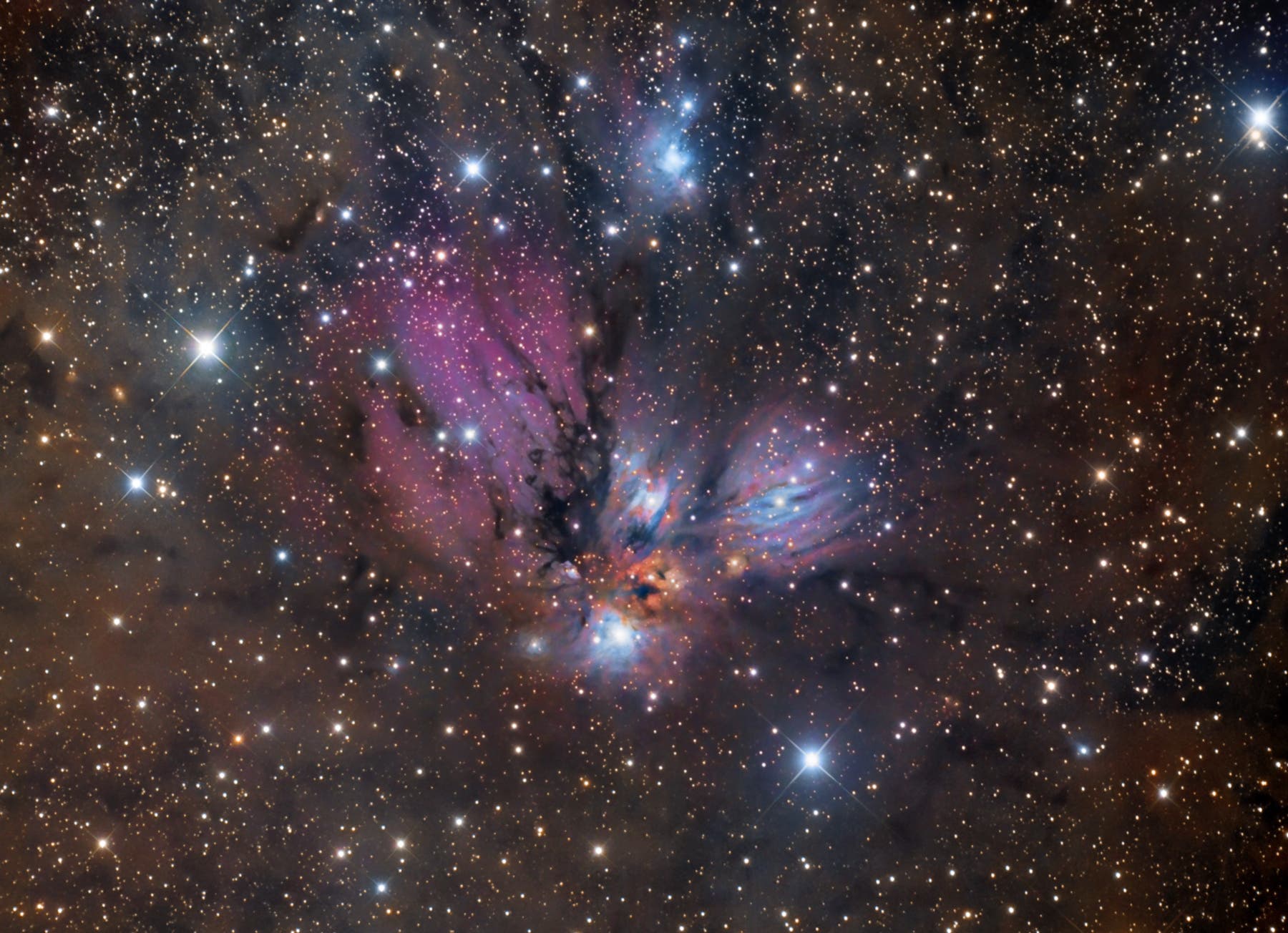 NGC 2170 und Umgebung
