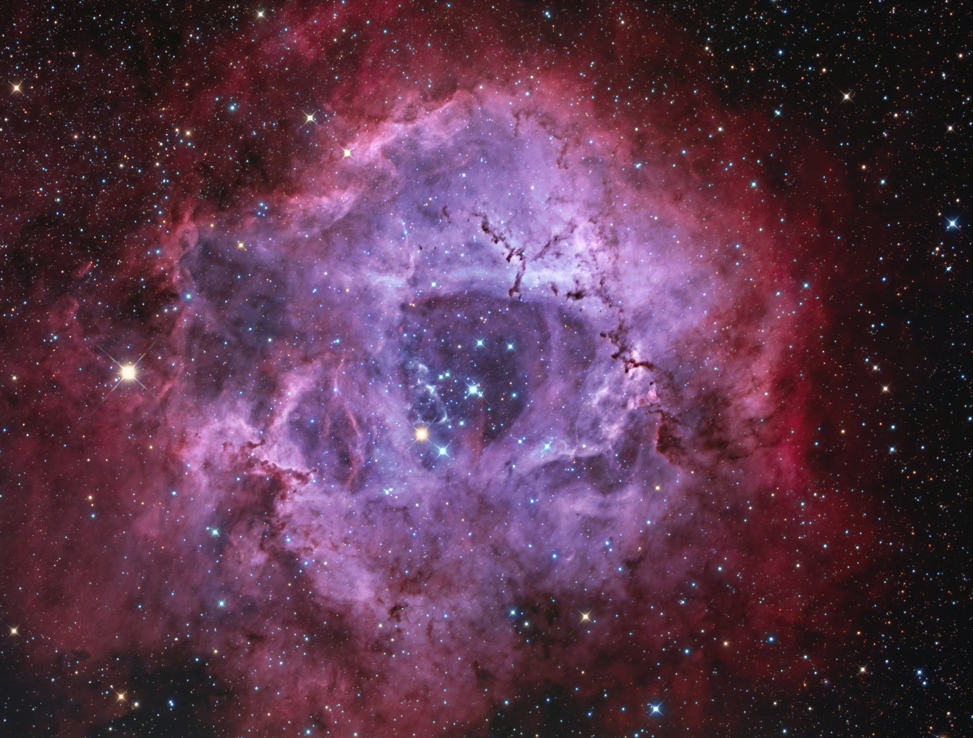 NGC 2237, der Rosettennebel im Sternbild Einhorn 