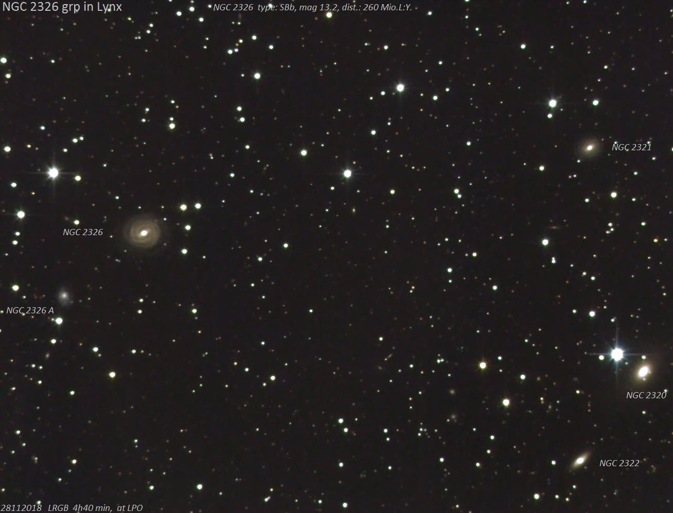 NGC 2326 – Galaxiengruppe im Luchs