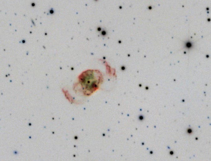 NGC 2371 PN in den Zwillingen (inverse Darstellung)