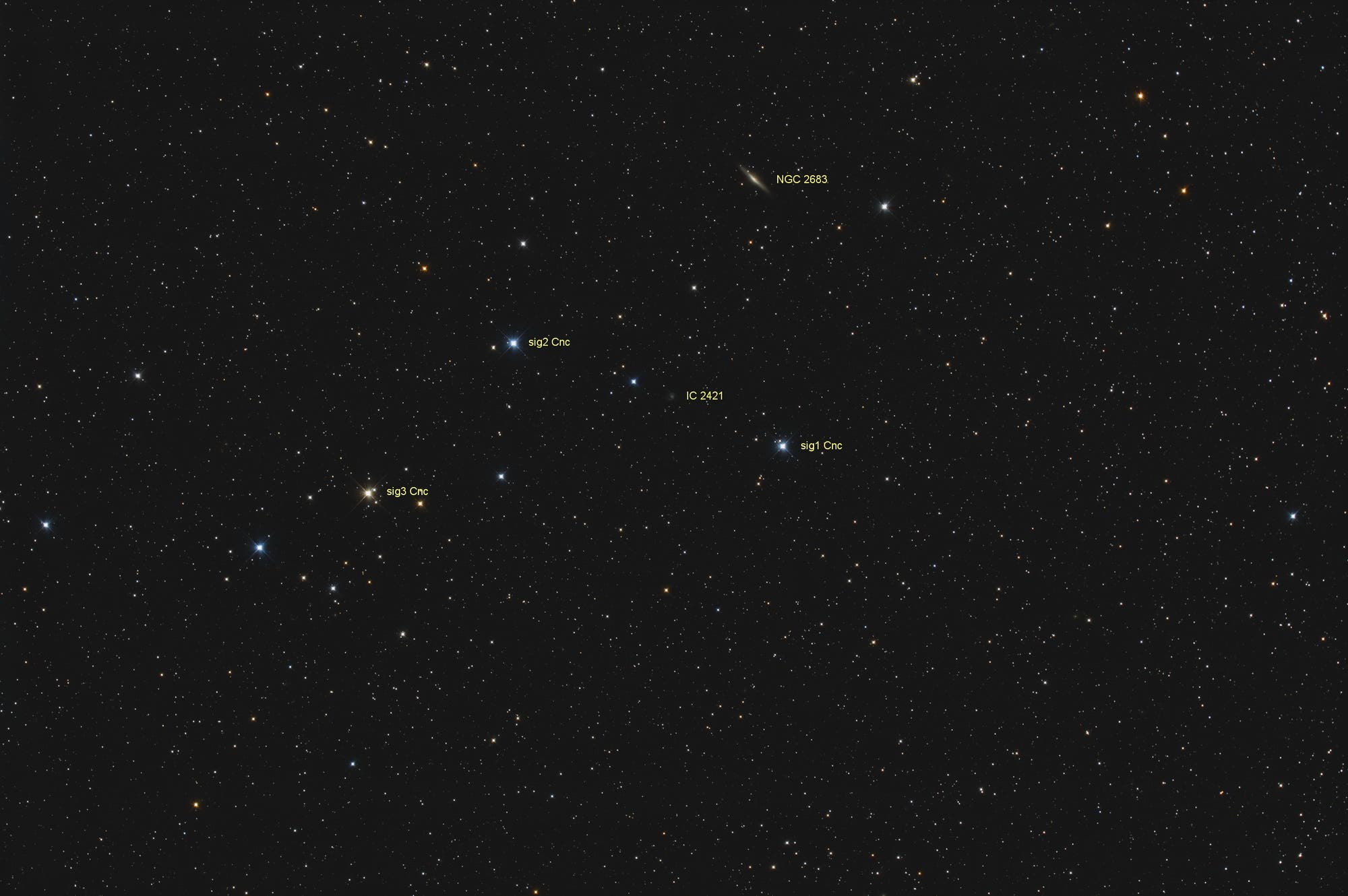 NGC 2683 und IC 2421