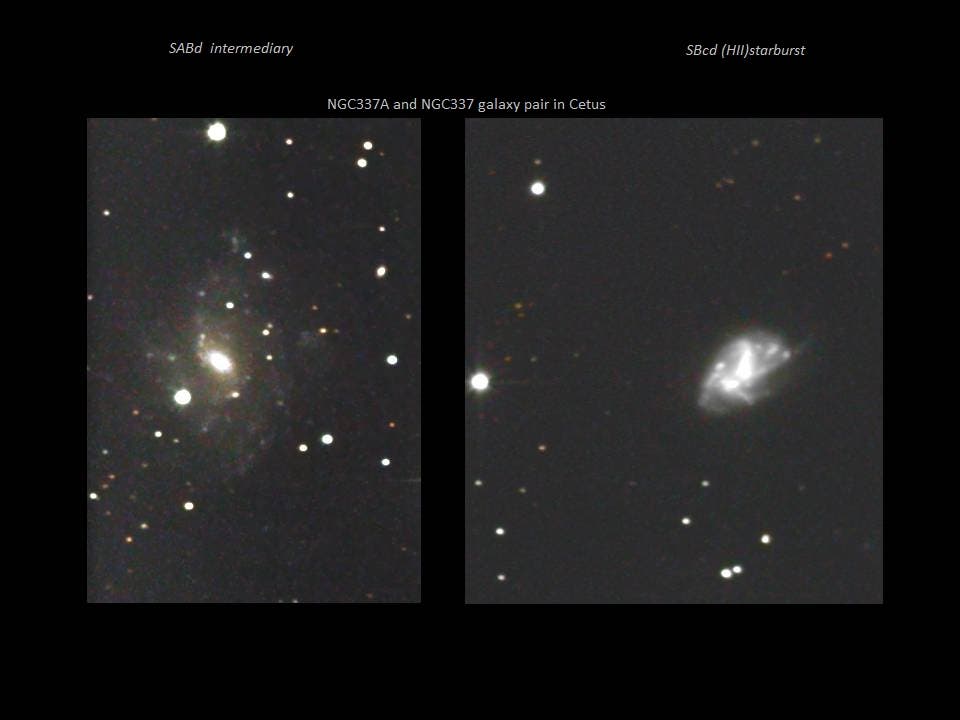 NGC 337/337A – Ein interessantes Galaxienpaar im Walfisch (2)
