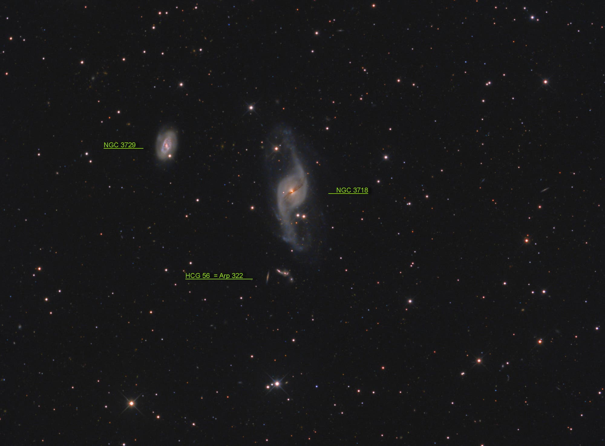 NGC 3718 = Arp 214  (Objekte)