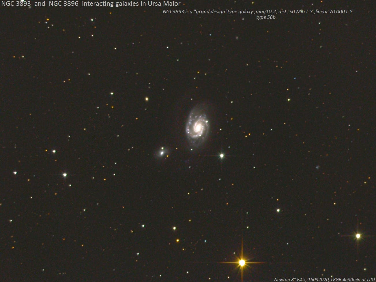 NGC3893-NGC3896   wechselwirkende Galaxien im Großen Bären
