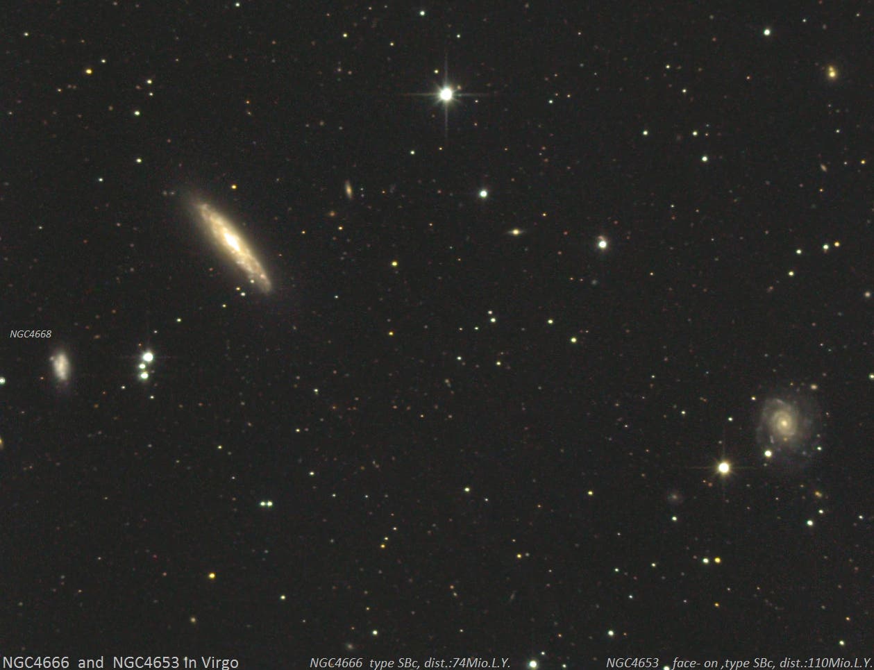 NGC4666 und NGC4653 in Virgo