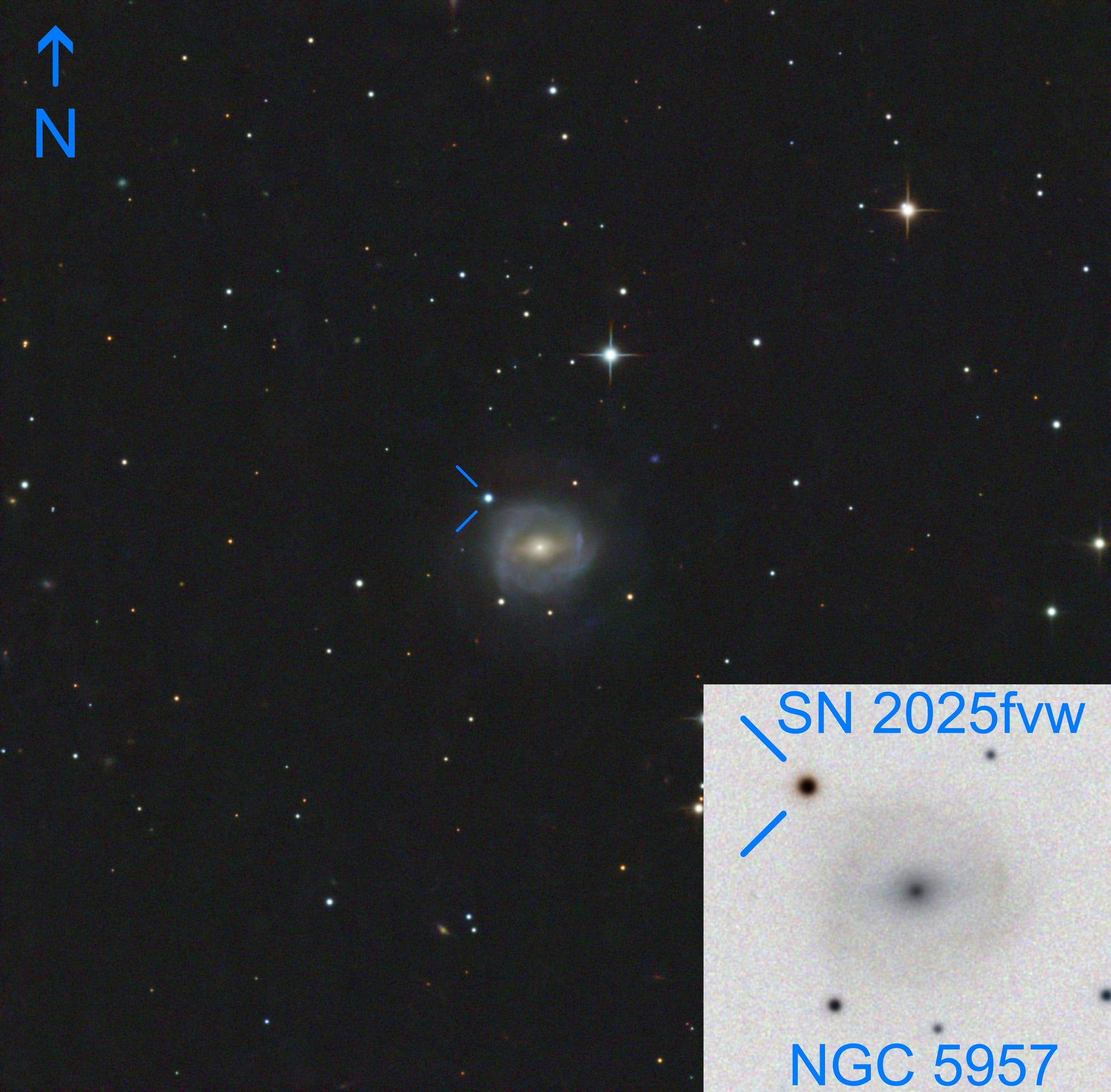 Supernova 2025fvw in NGC 5957