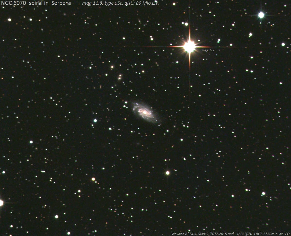 NGC 6070 - Spiralnebel in Serpens (Cauda)