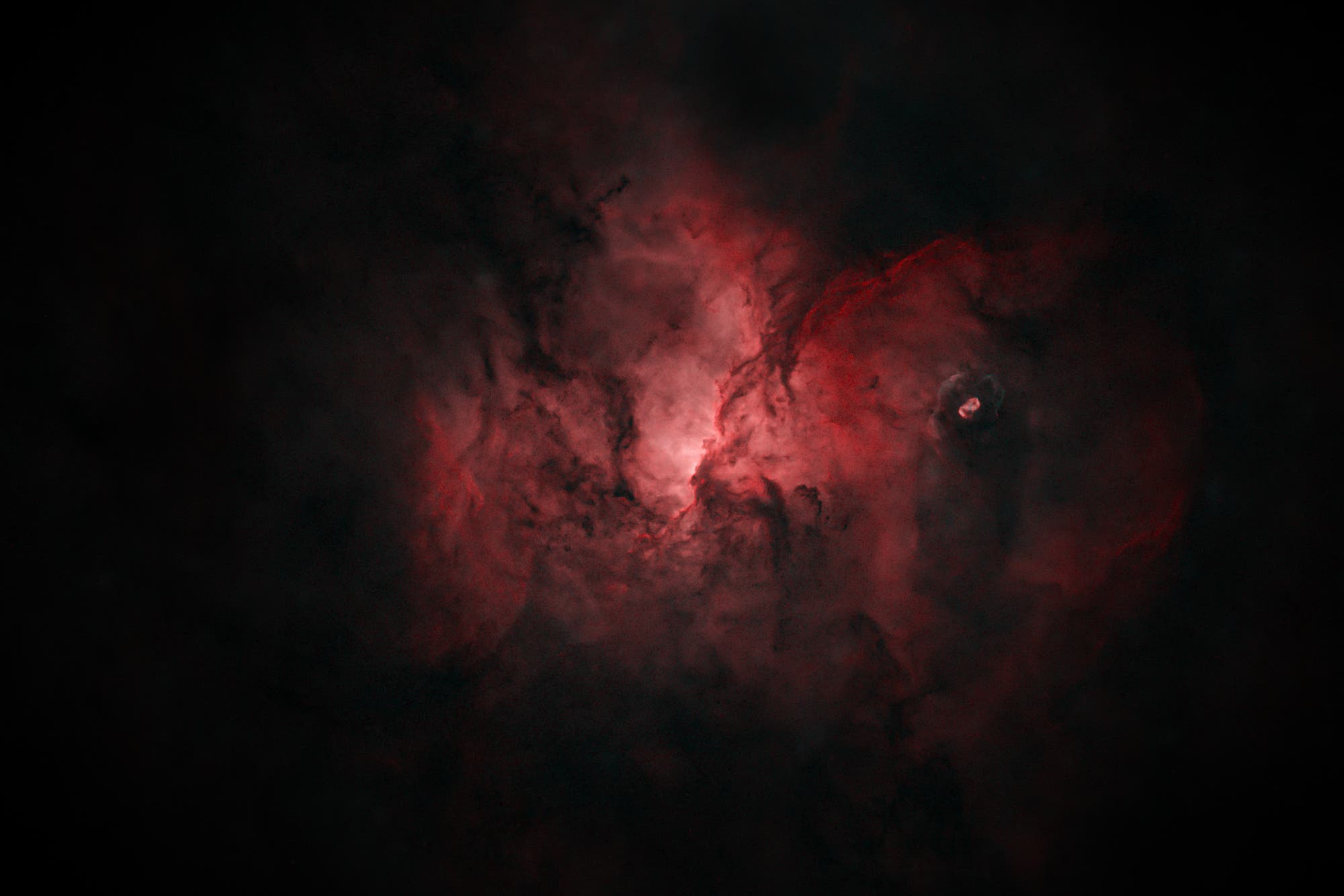 NGC 6188 (Rim Nebula) in H-Alpha und OIII - ohne Sterne