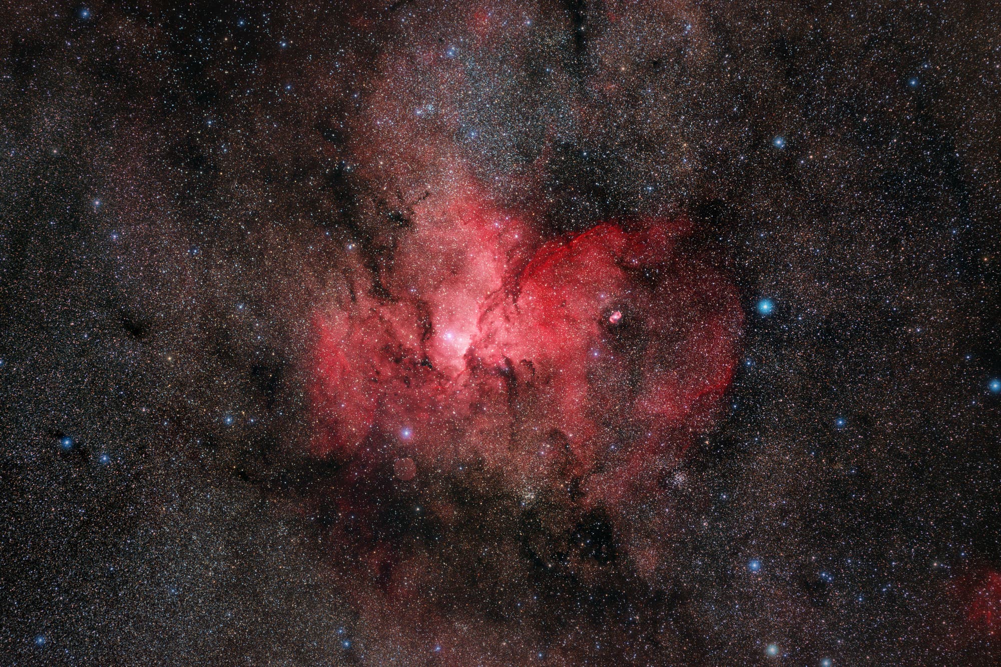 NGC 6188 (Rim Nebula) in RGB-H-Alpha-OIII
