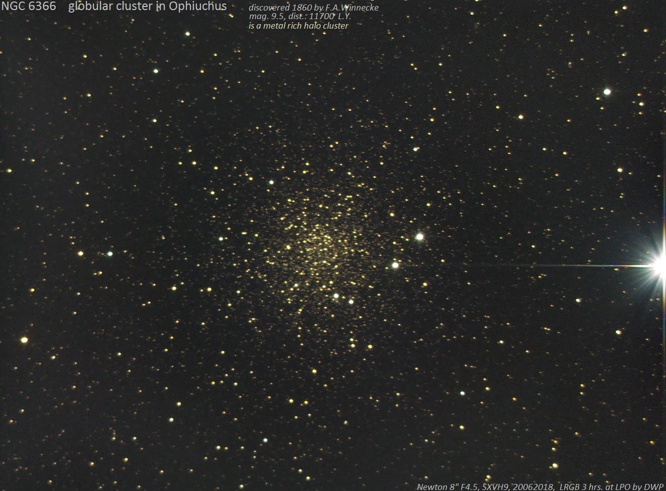 NGC 6366 Kugelsternhaufen im Schlangenträger