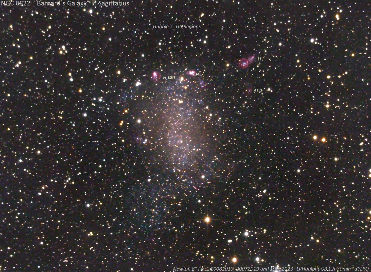 Hubbles HII-Regionen in NGC 6822
