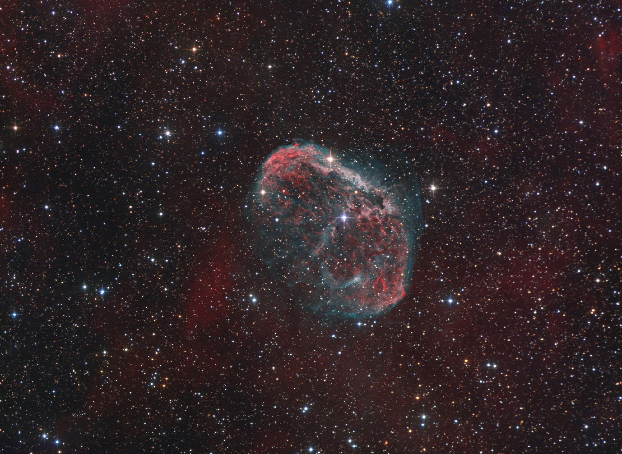 NGC 6888 Crescentnebel (RGB + HOO)