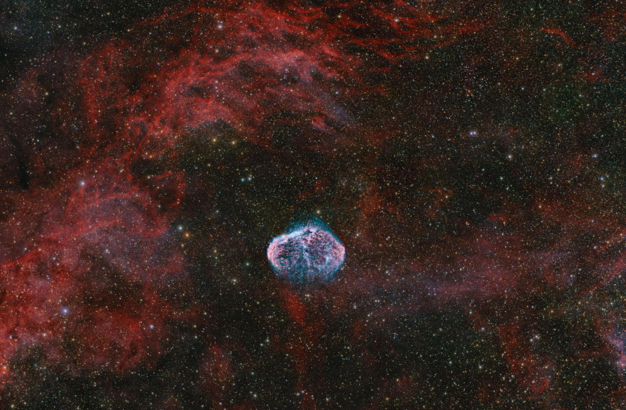 NGC 6888 – Nebulosa Creciente – Espectro científico