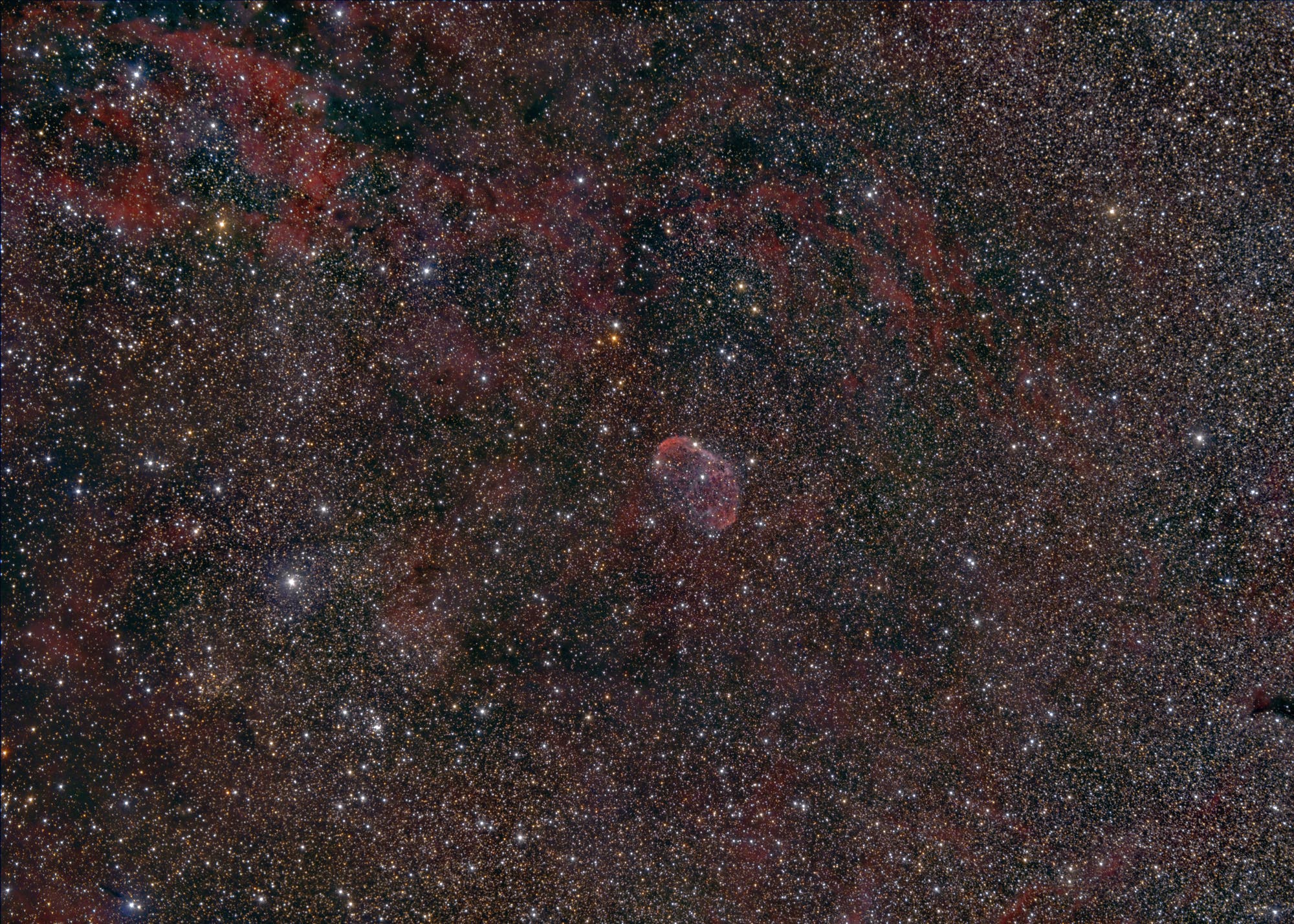 NGC 6888 im Sternfeld der Milchstraße