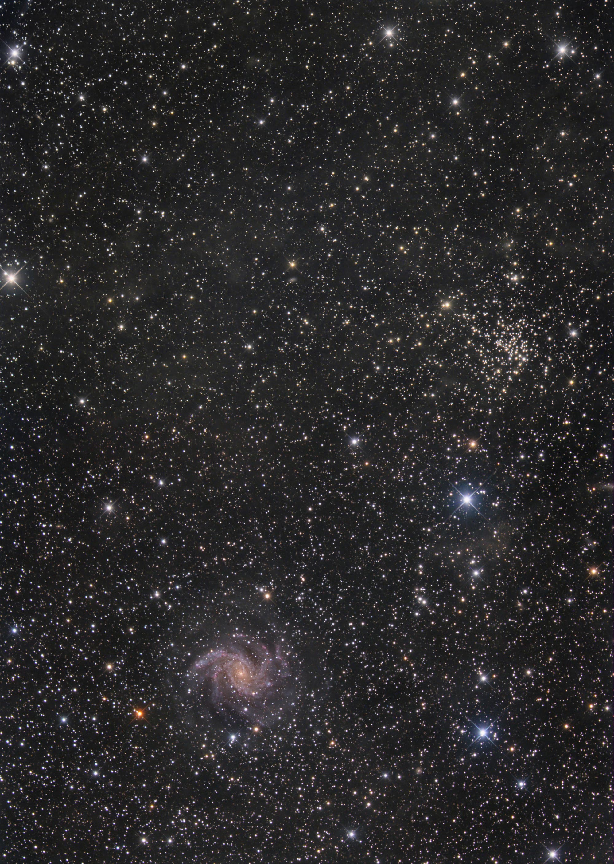 NGC 6939 und NGC 6946 Mosaik