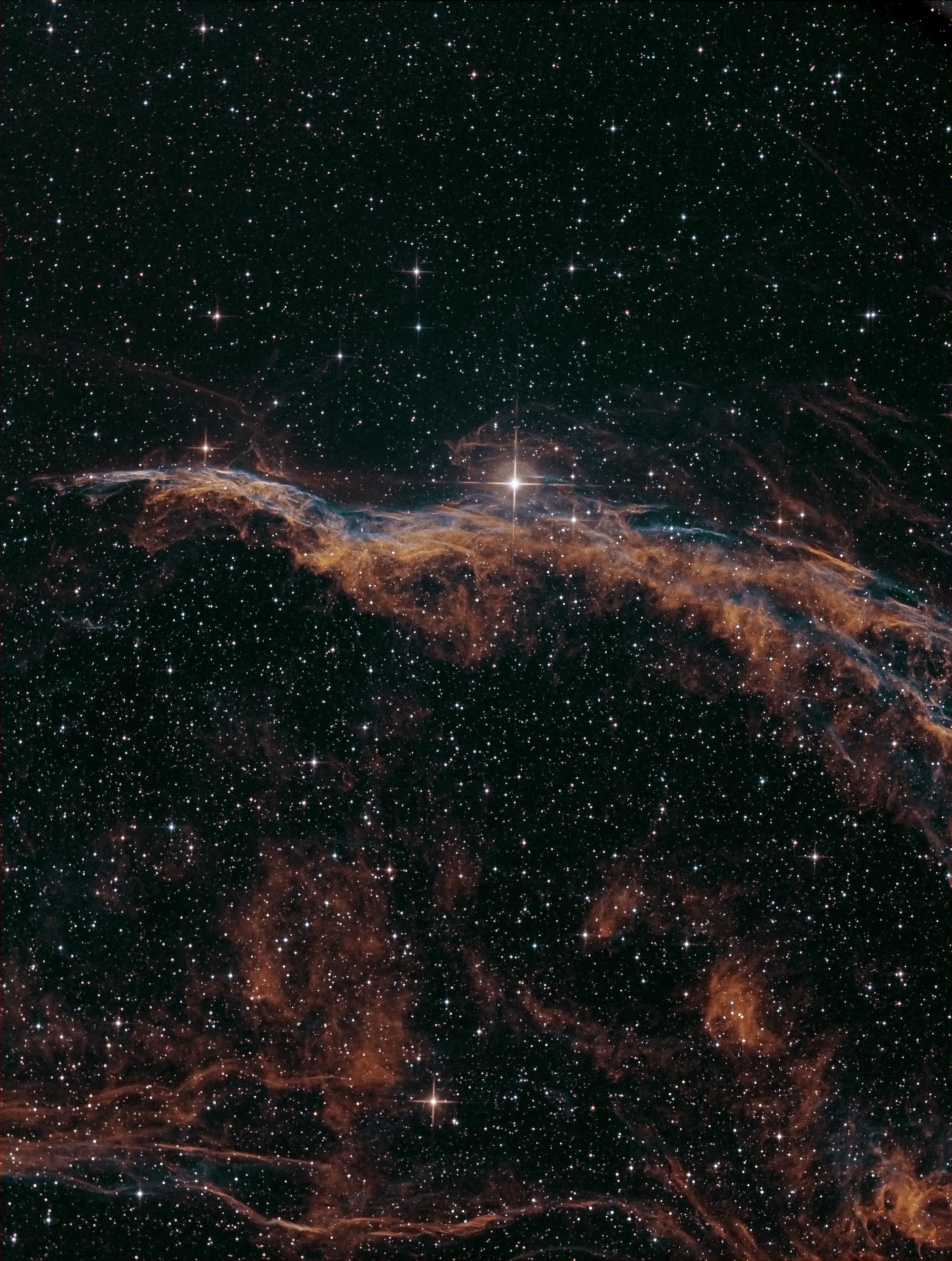 NGC 6960 bicolor: H-Alpha und OIII 