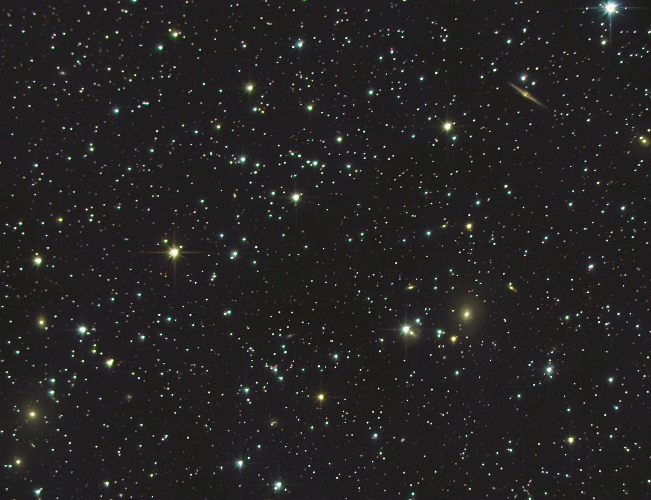 Die NGC 7265-Galaxiengruppe in Lacerta
