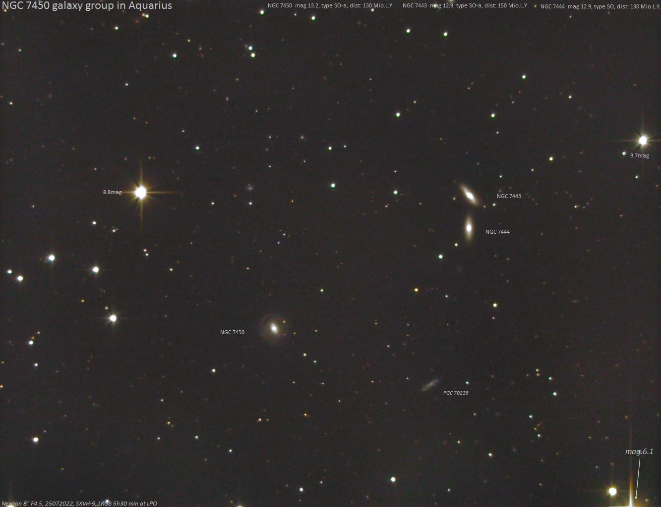 Drei SO-Galaxien im Sternbild Wassermann   (Bezeichnungen)
