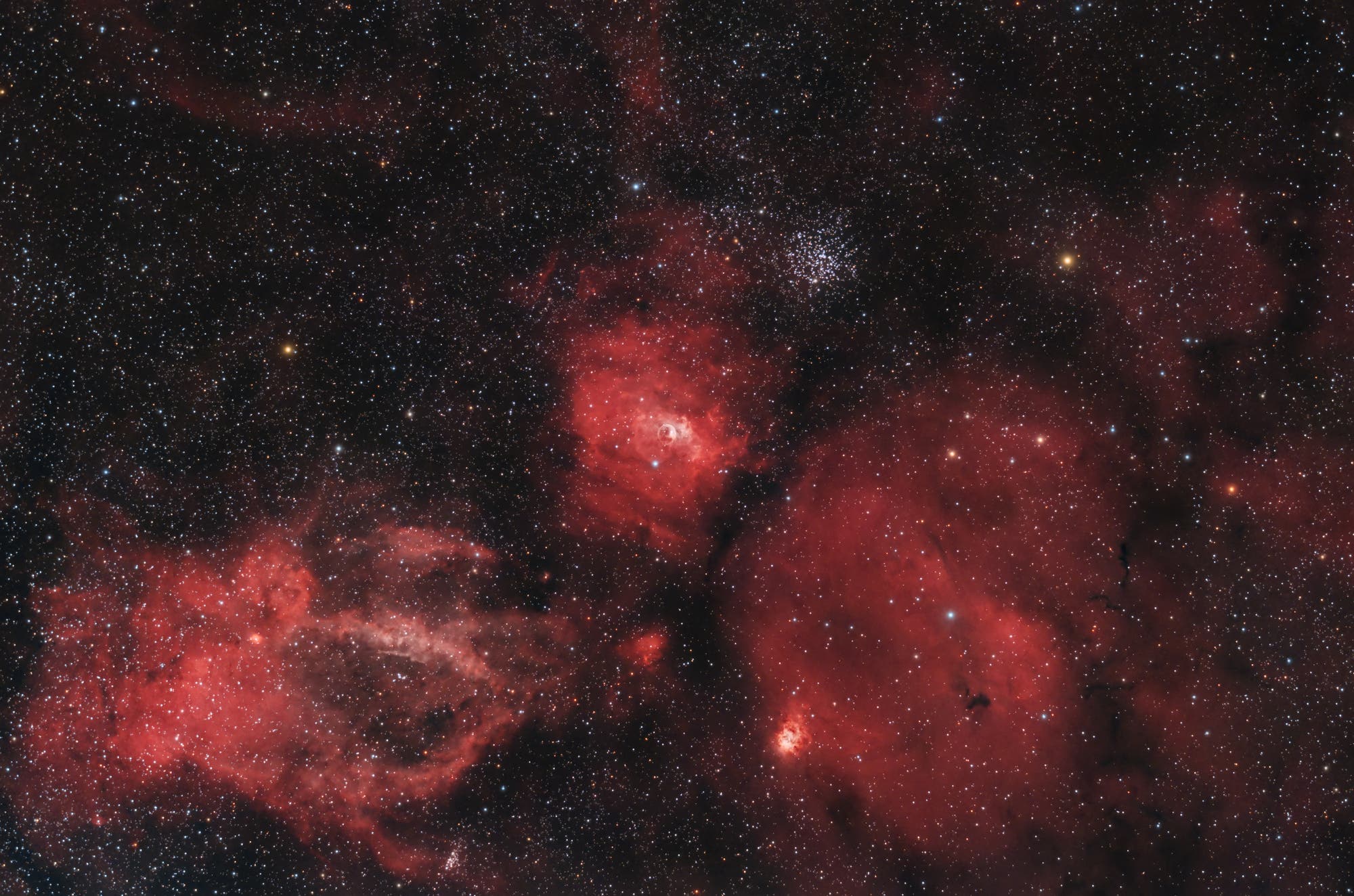 NGC7635, Blasennebel und Umgebung