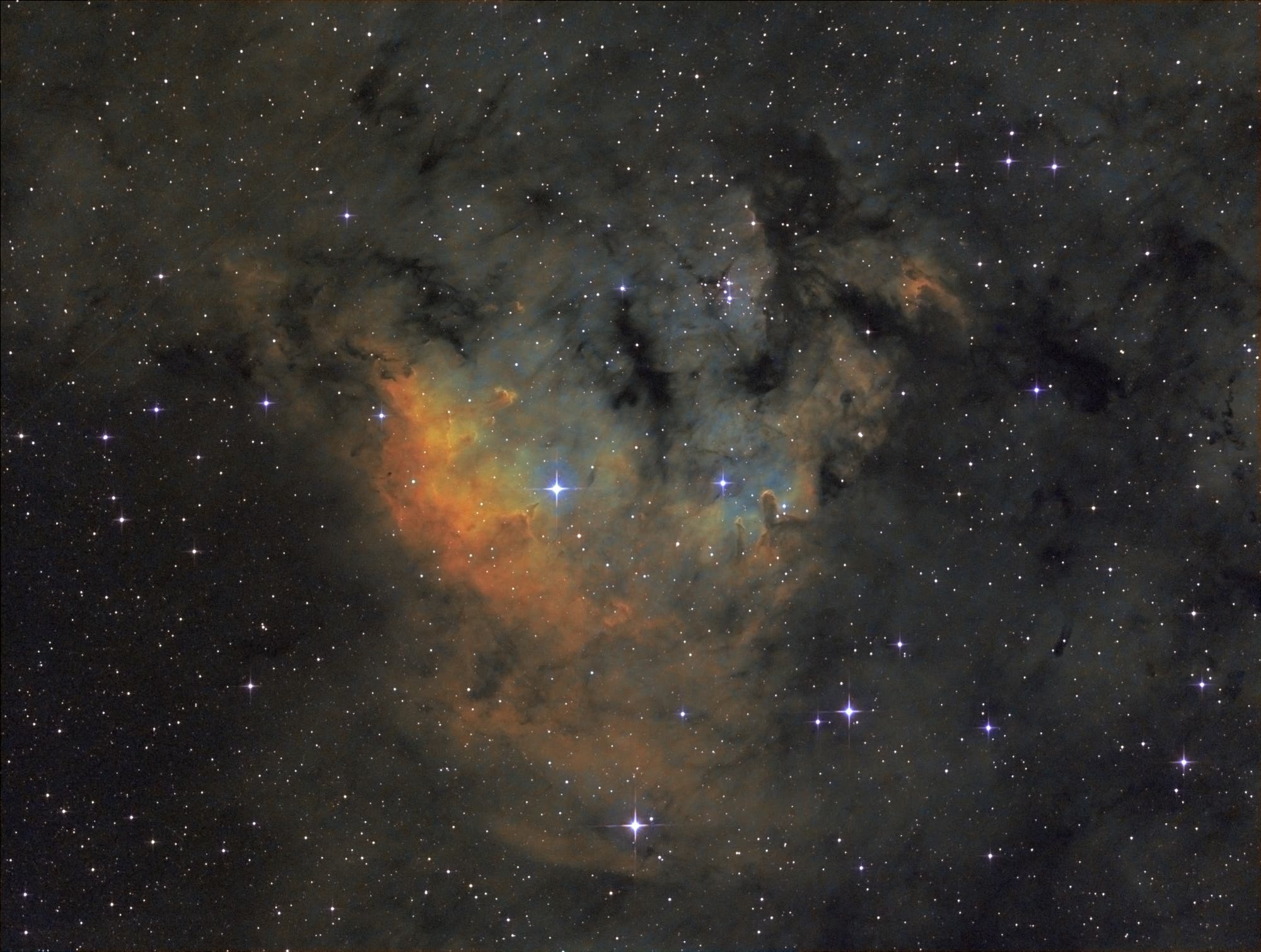NGC 7822 H-Alpha OIII SII
