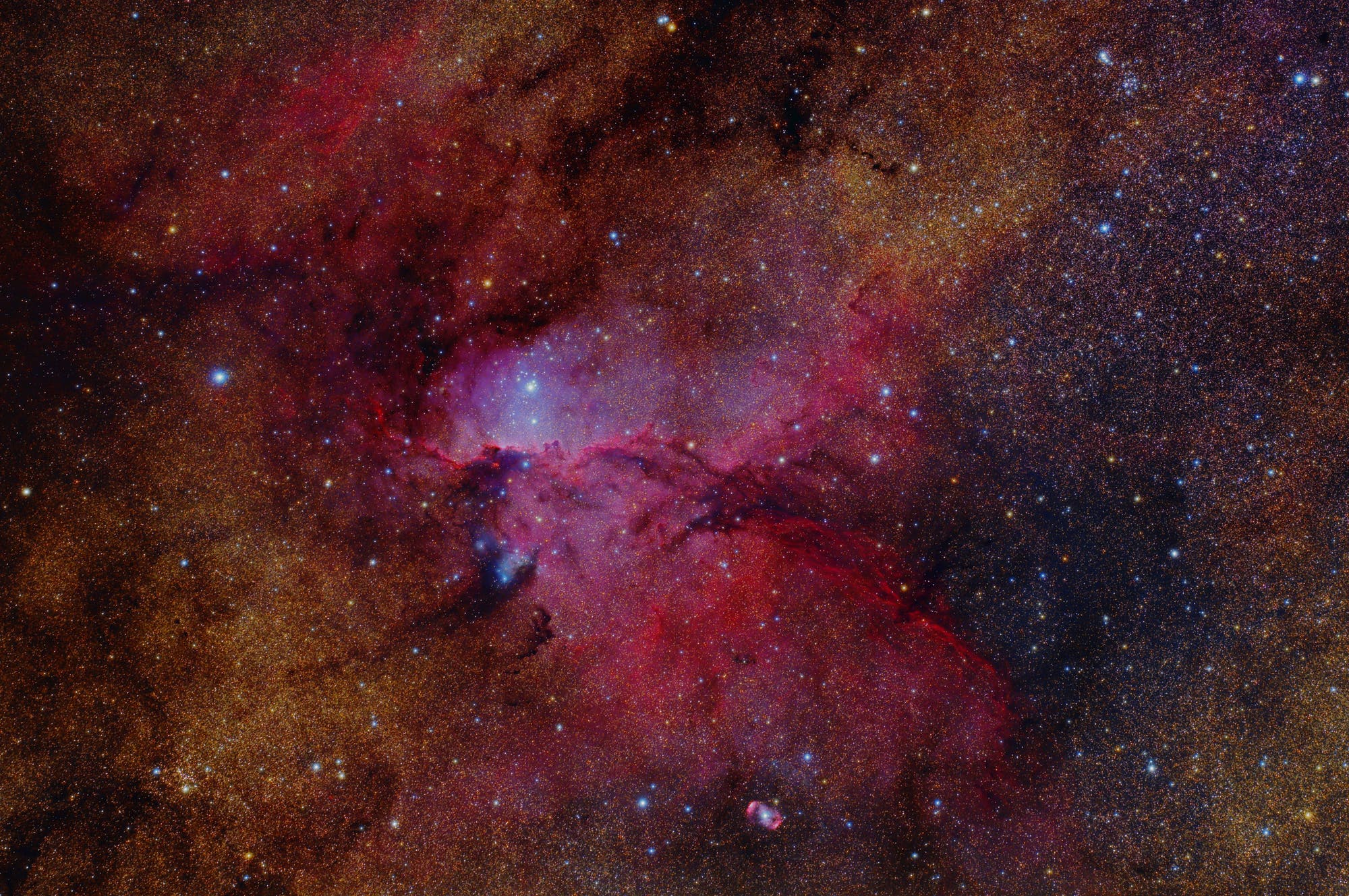 NGC 6188, 6193 und 6194 im Sternbild Ara