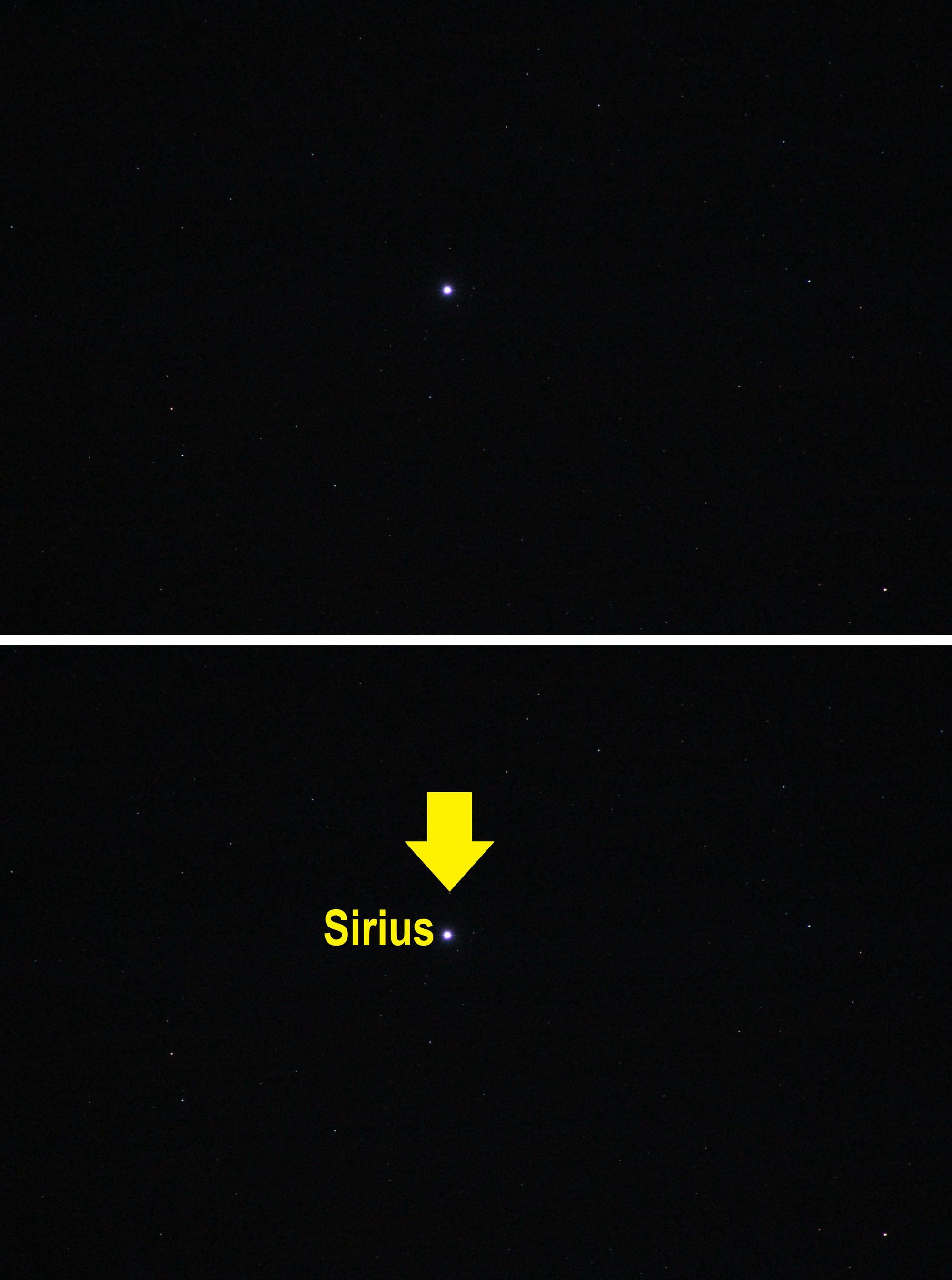 Konjunktion von Pallas mit Sirius