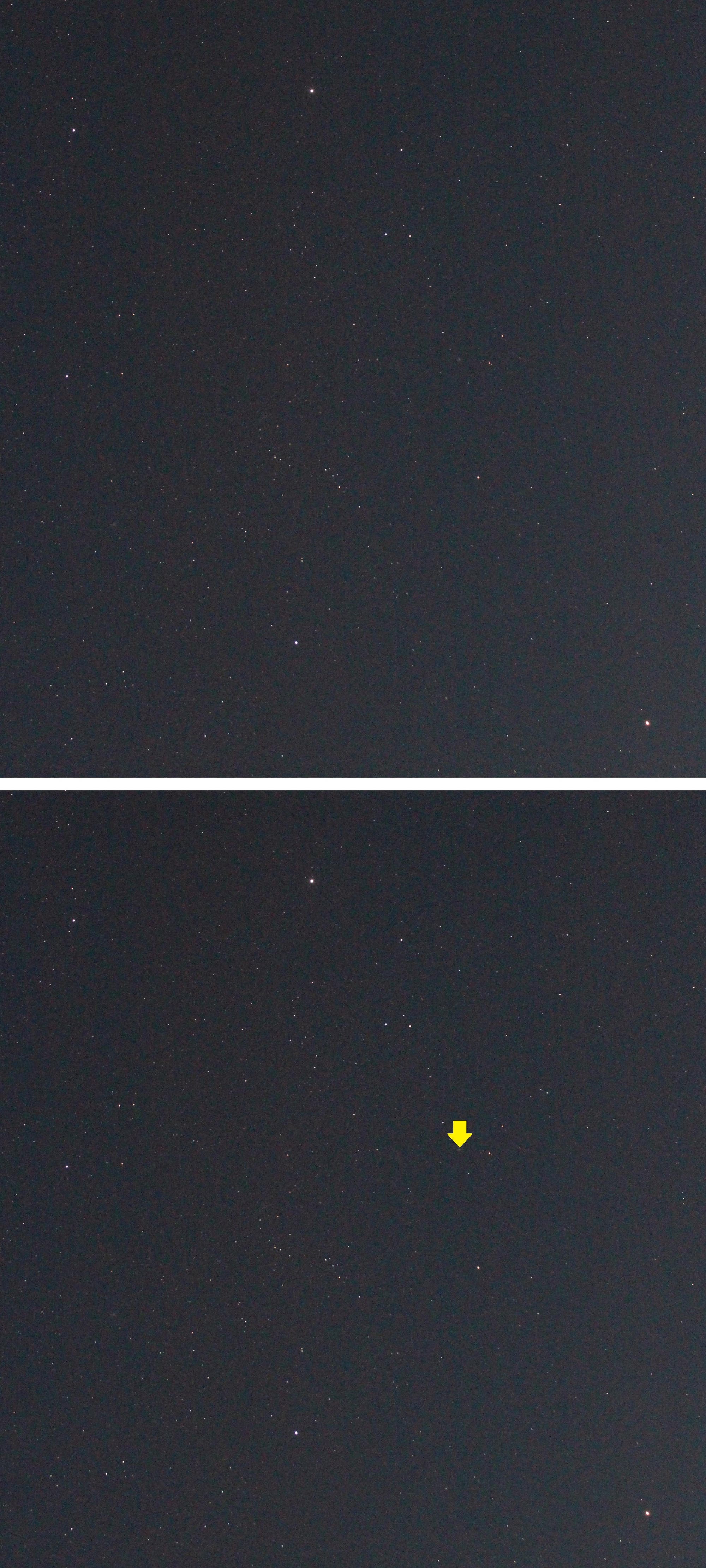 Komet C/2022 E3 (ZTF) im Sternbild Fuhrmann