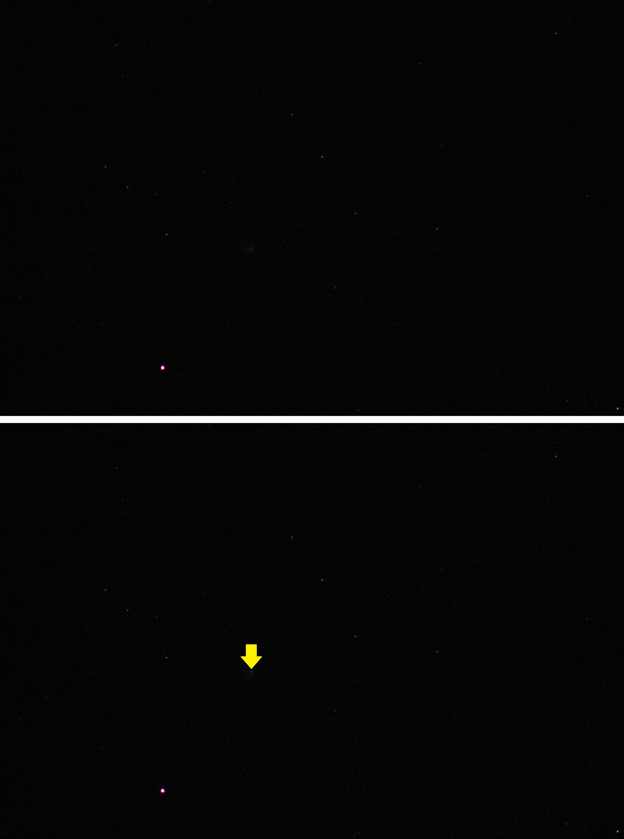Komet C/2022 E3 (ZTF) im Sternbild Fuhrmann - Aufnahme mit langer Brennweite