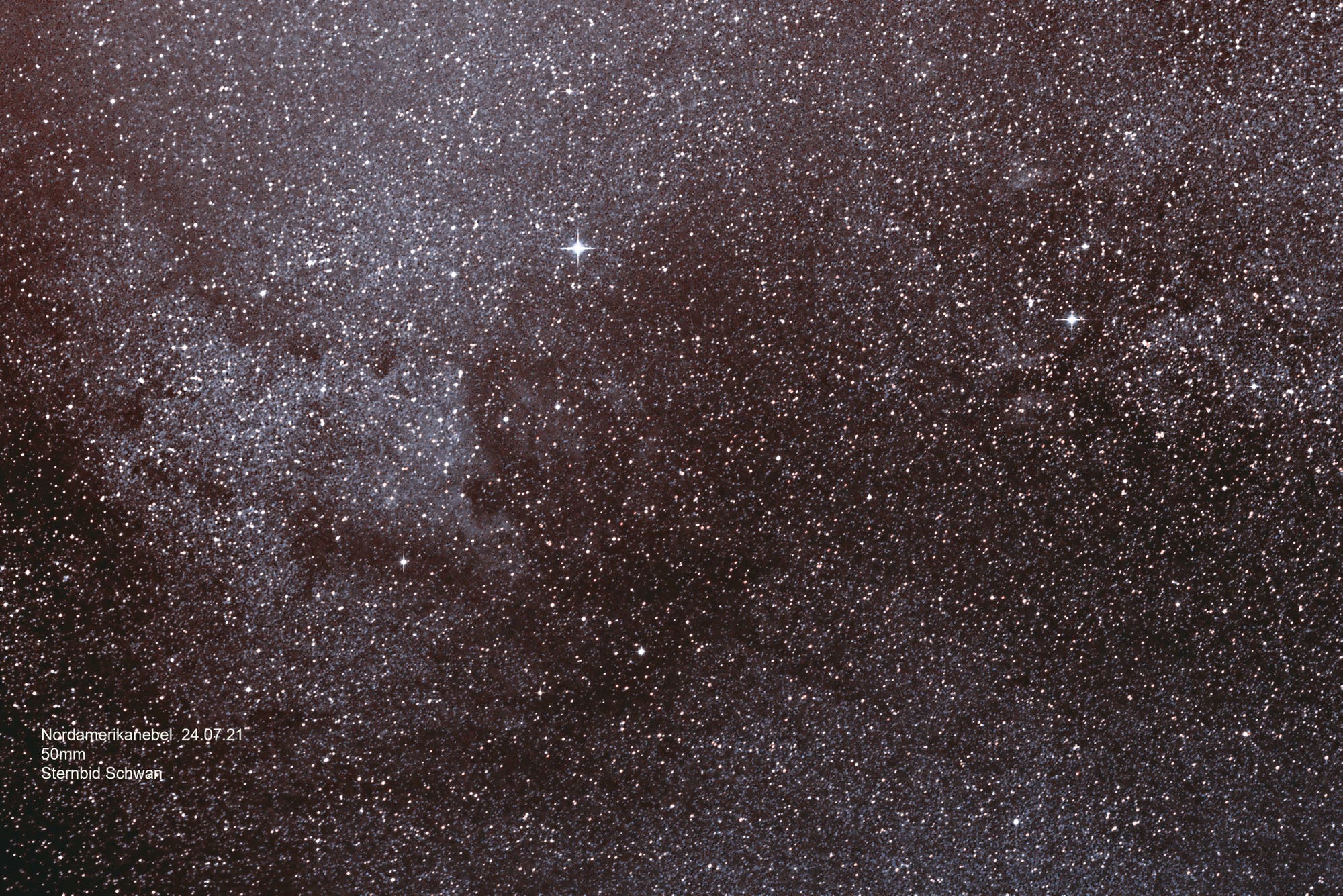 Sternbild Schwan mit Nordamerika-Nebel