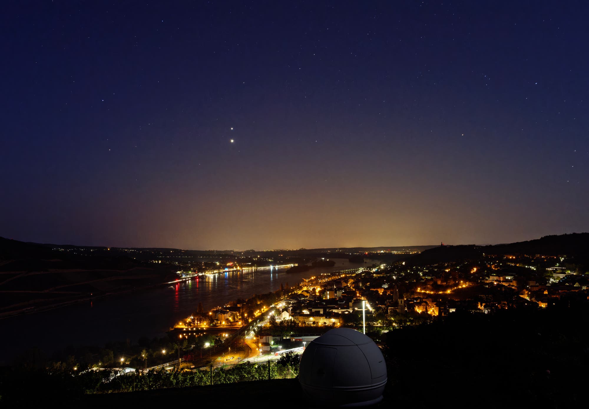 Venus & Jupiter über Bingen