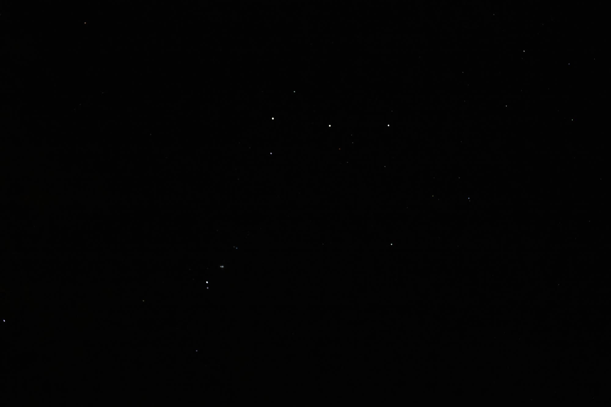 Sternbild Orion aus der Hand fotografiert