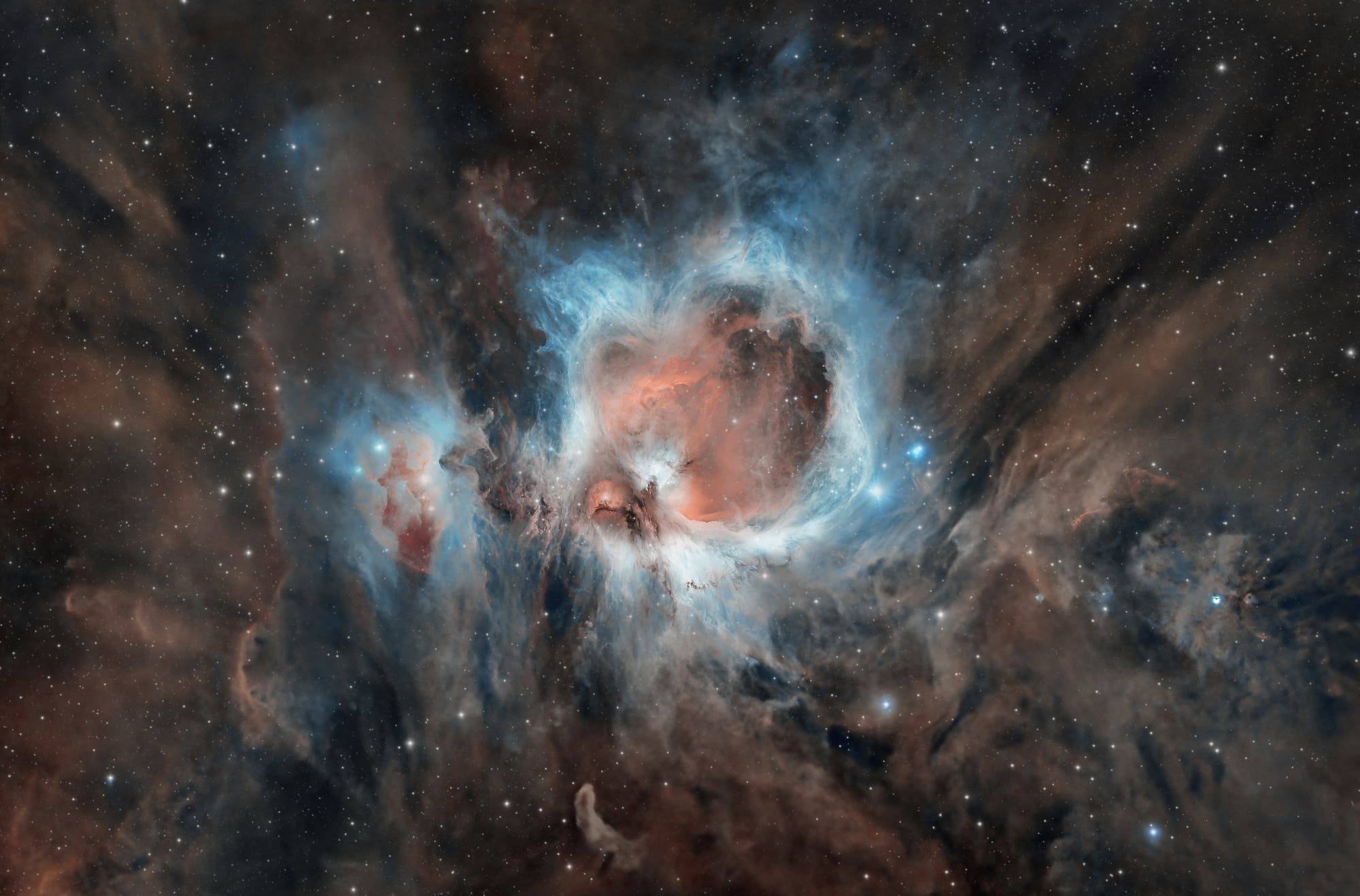 Der Orionnebel (M 42) in HOORGB