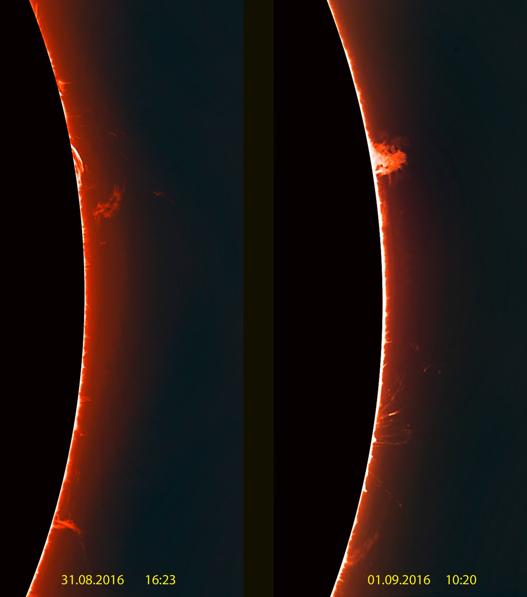 Abschiedsvorstellung von Fleck 2582 am rechten Sonnenrand
