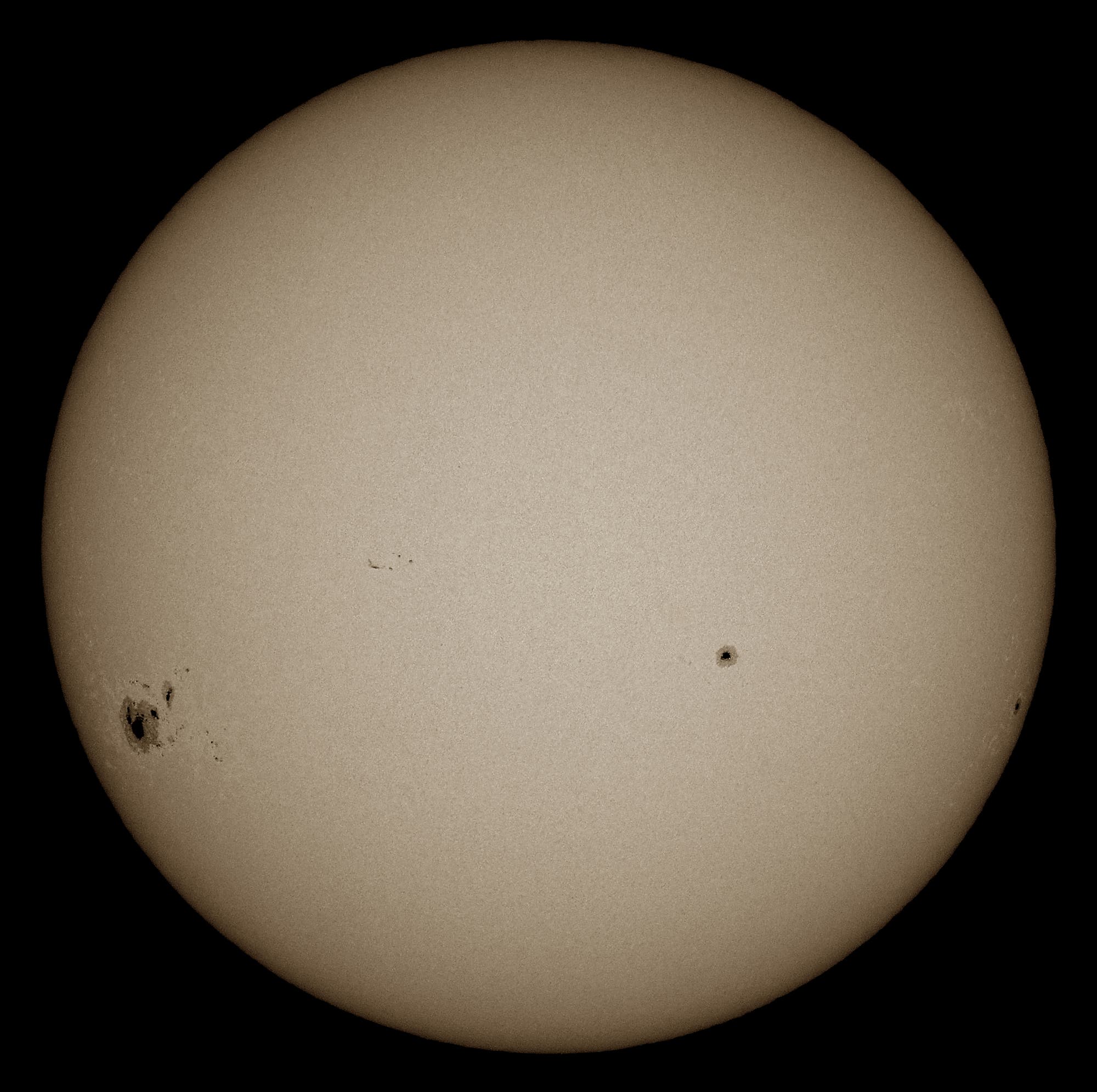 Der Anblick der Sonne am 19. Oktober 2014
