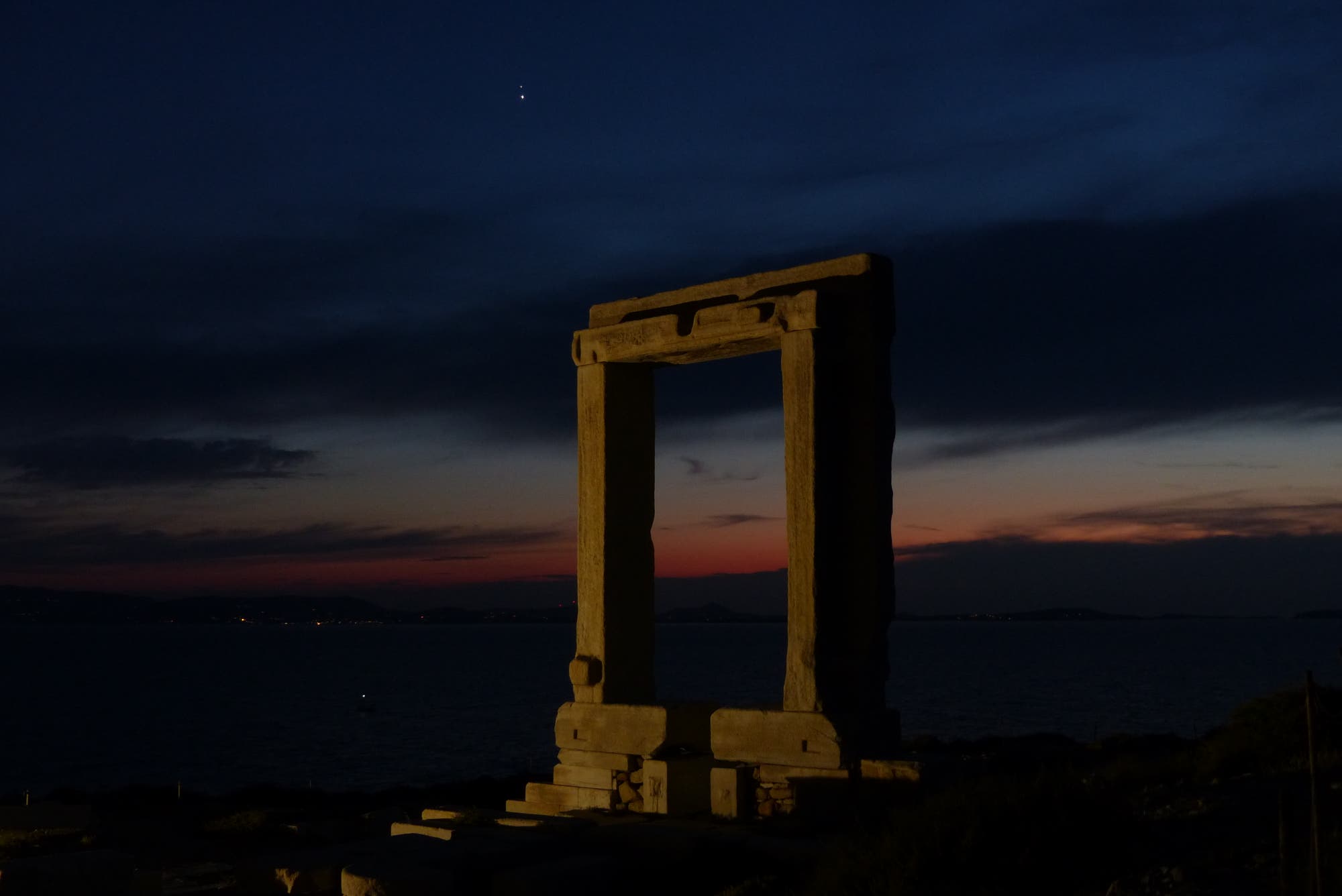 Venus und Jupiter über Naxos
