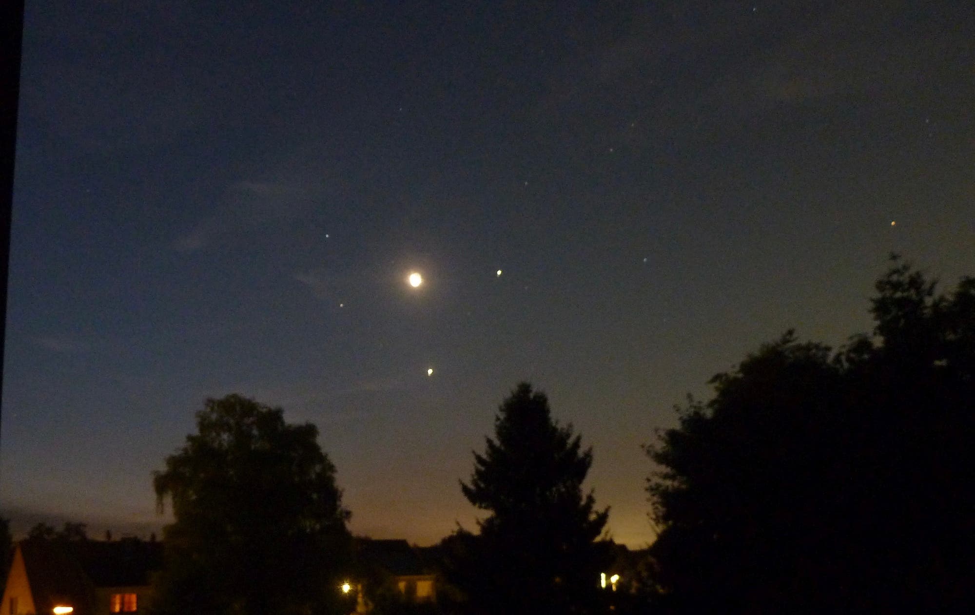 Mond Jupiter Venus Castor Pollux