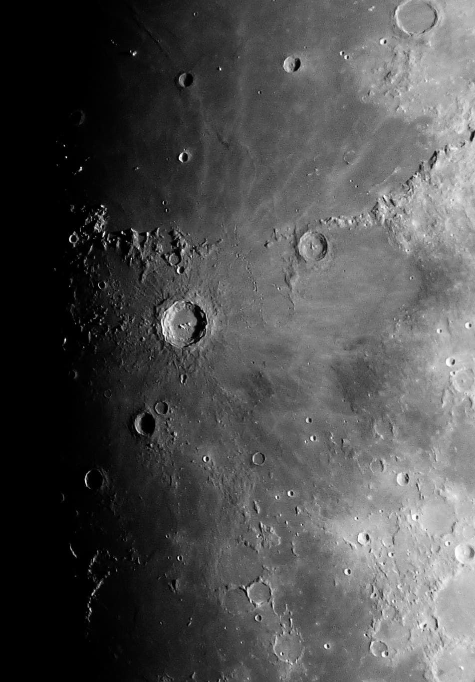 Bild 2: Das Detail: die Umgebung des Kraters Copernicus