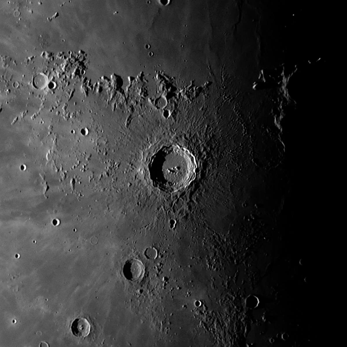 Kopernikus bei abnehmendem Mond