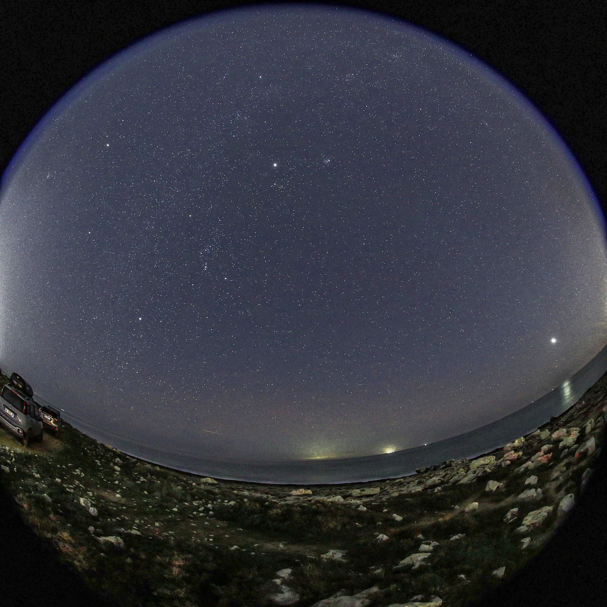 Alignment of Planets in the south-eastern part of Sicily southwest, Marina di modica Italy 