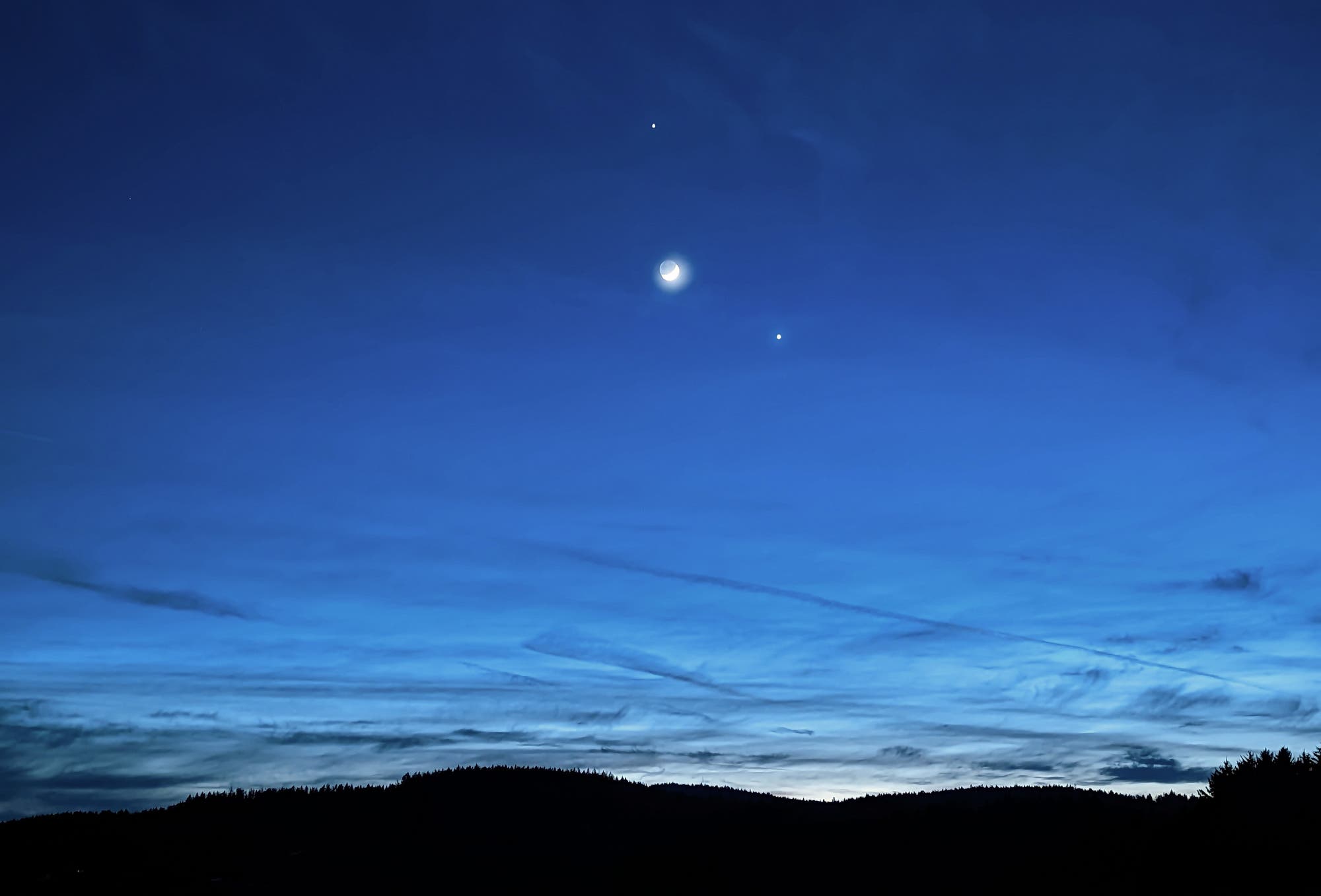 Handybild Venus, Jupiter Mond