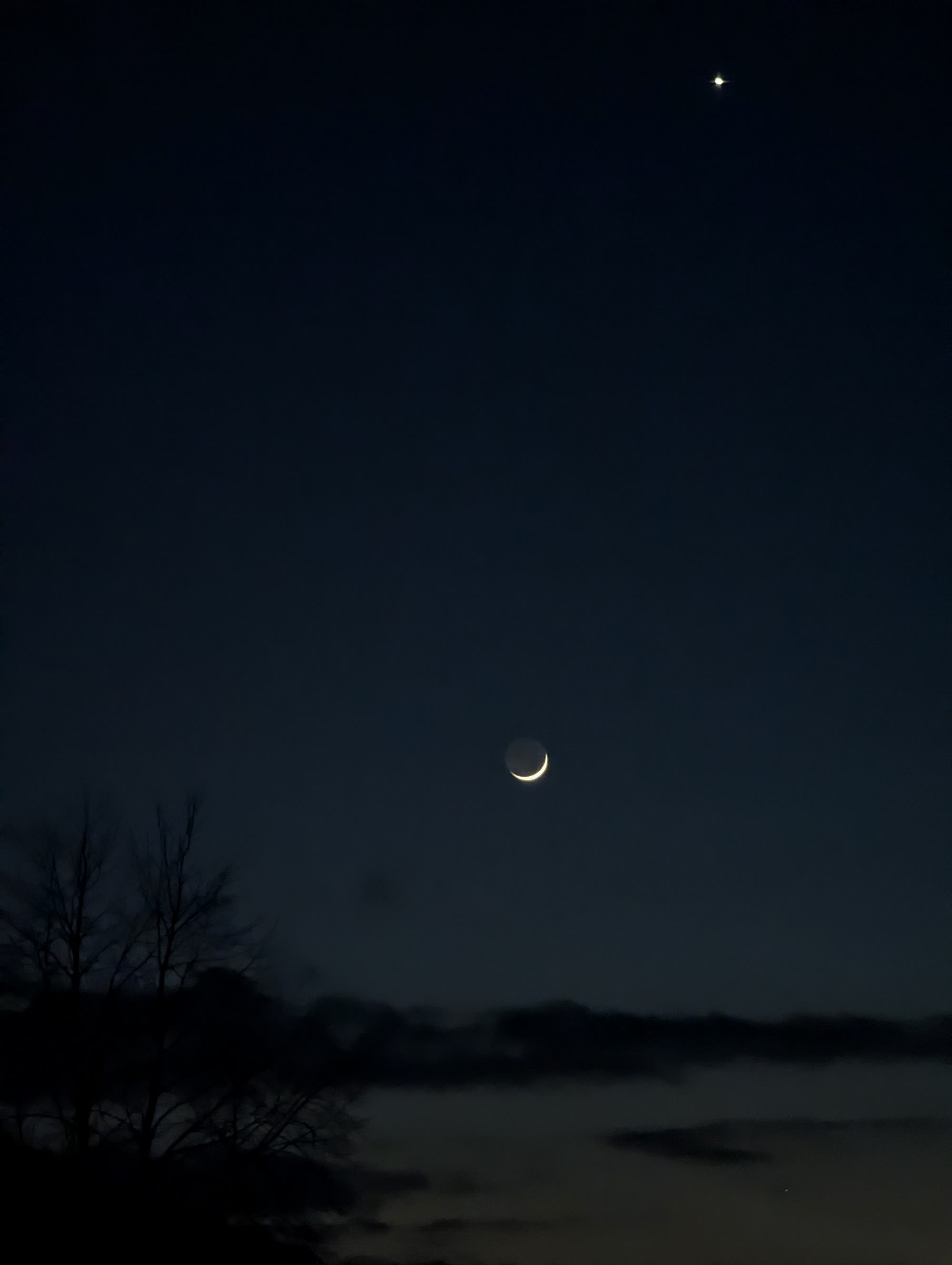 Venus und Mond mit Erdschatten 