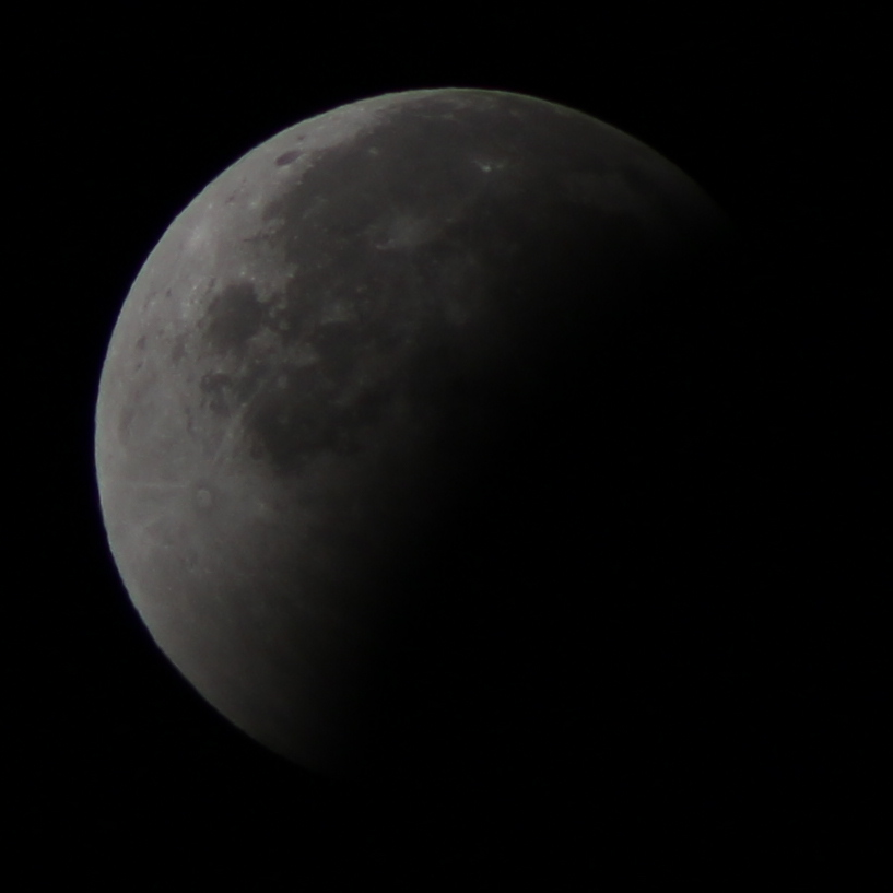 Partielle Phase der Mondfinsternis am 28.9.2015